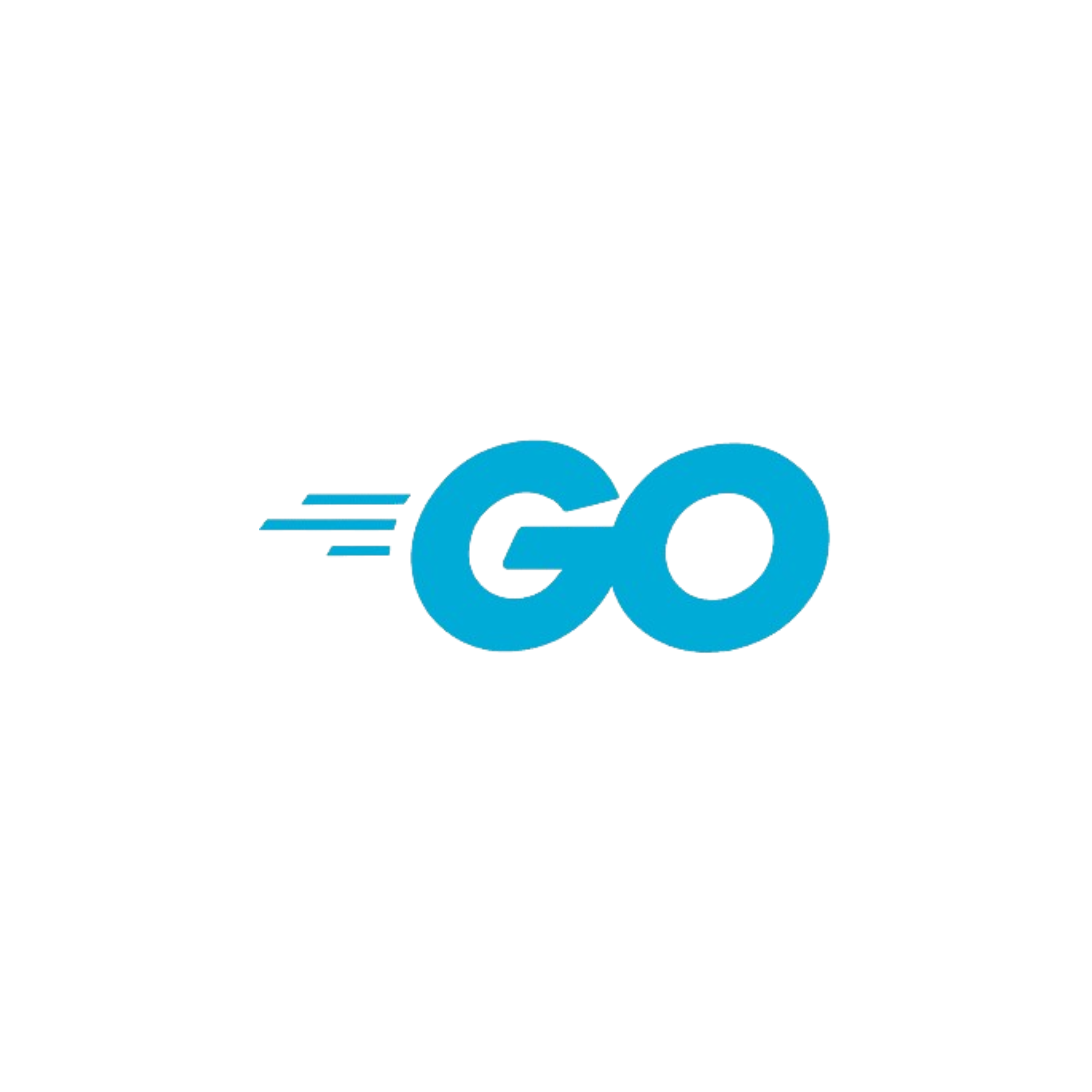 Go (Golang) logo with a background showcasing snippets of its efficient code, highlighting its role in modern software solutions.